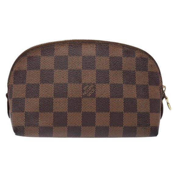 LOUIS VUITTON Damier Ebene Pochette Cosmetic PM Pouch N47516 LV Auth 136365 - Picture 3 of 16